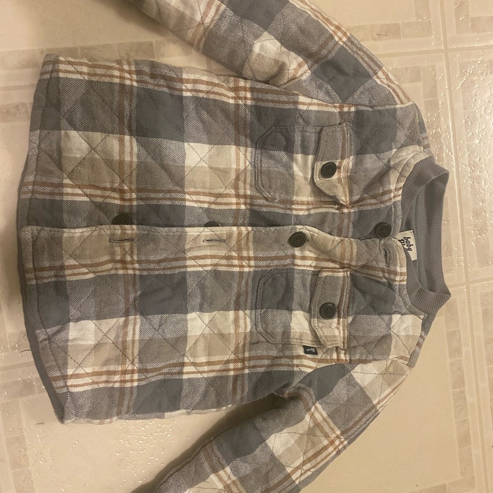 OshKosh B'gosh Plaid Jacket - Gray and Cream